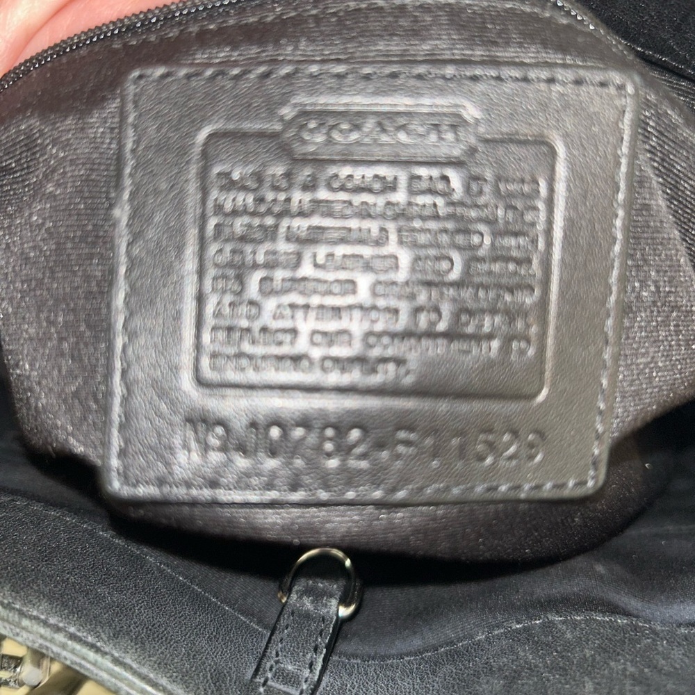 Coach Black and Gray Patterned Tote - Picture 7 of 12